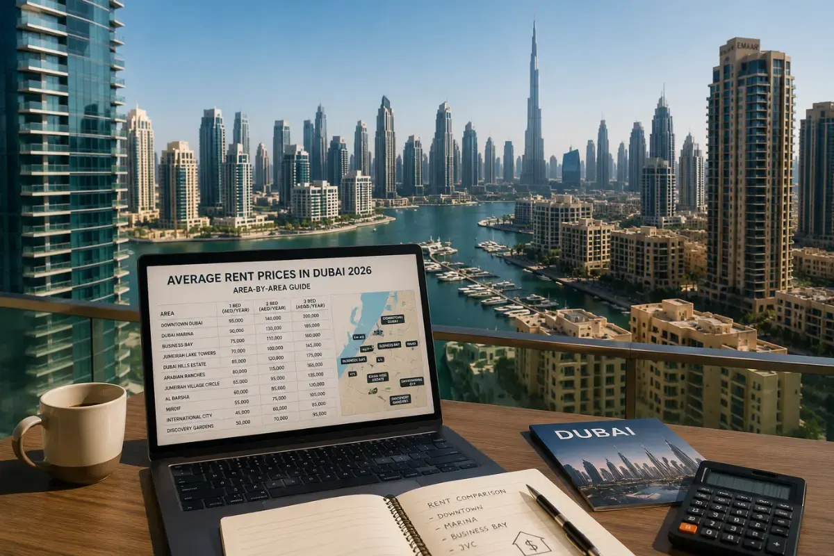 Average Rent Prices in Dubai in 2026 | Area-by-Area Guide